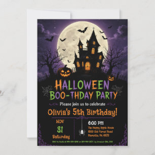 Convite de Aniversário de Halloween Assustador