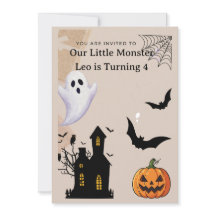Convite de Aniversário de Halloween Assustador Cut