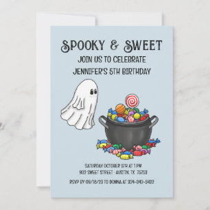Convite de aniversário de Halloween Assustador & D