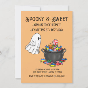 Convite de aniversário de Halloween Assustador & D