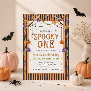 Convite de Aniversário de Halloween Colorido Assus