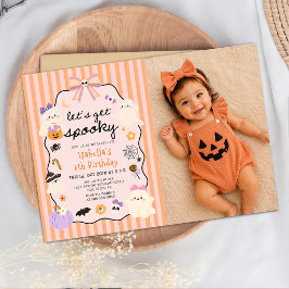 Convite de Aniversário de Halloween com Fantasma A