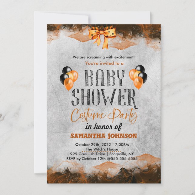 Convite de aniversário de Halloween com morcegos (Frente)