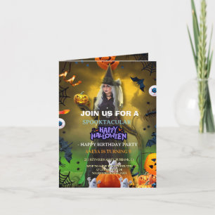 Convite de aniversário de Halloween Espetacular