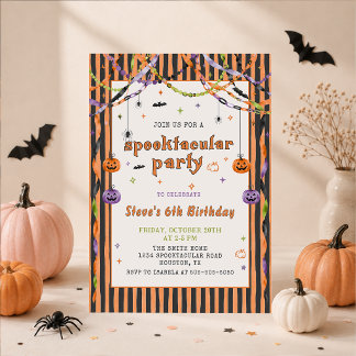 Convite de Aniversário de Halloween Espetacular