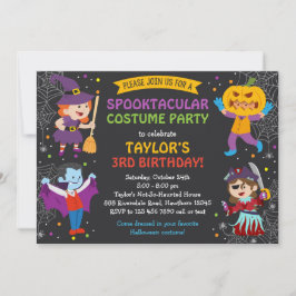 Convite de aniversário de Halloween, festa de fant