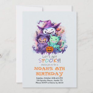 Convite de Aniversário de Halloween para Crianças