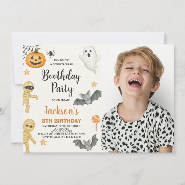 Convite de Aniversário de Halloween Pumpkin Patch  (Frente)