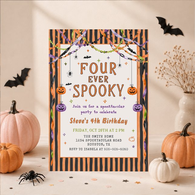 Convite de Aniversário de Halloween Sinistro para  (Criador carregado)