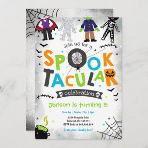 Convite de Aniversário de Halloween Spooktacular