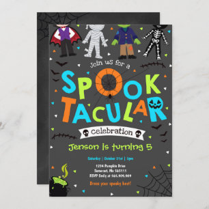 Convite de Aniversário de Halloween Spooktacular