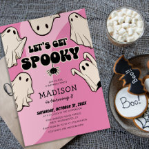 Convite de Aniversário de Halloween Vamos Ficar As