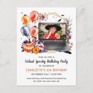 Convite de Aniversário de Halloween Virtual