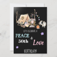 * Convite de aniversário de Hippie Hippie Tribal P
