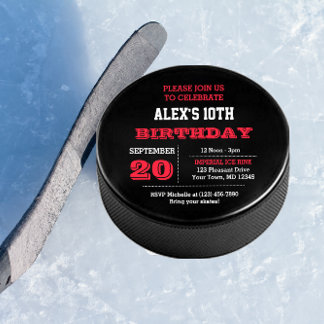 Convite de Aniversário de Hockey