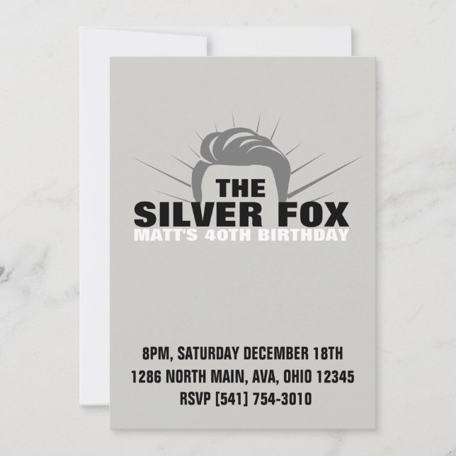 Convite de aniversário de homens (Frente)