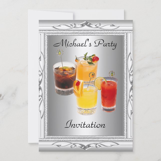 Convite de Aniversário de Homens (Frente)