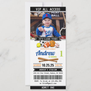 Convite de Aniversário de Ingresso para Todos os E