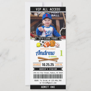 Convite de Aniversário de Ingresso para Todos os E