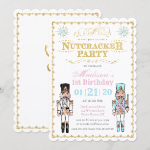 Convite de Aniversário de Inverno do Quebra-Nozes