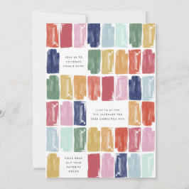 Convite de aniversário de Joias Pintadas Brilhante