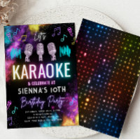 Convite de aniversário de Karaoke | Partido Karaok