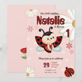Convite de Aniversário de Ladybug Personalizado