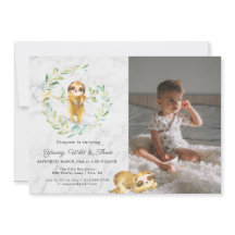 Convite de aniversário de Largura Adorável