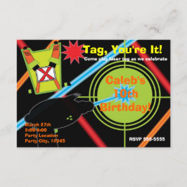 Convite de Aniversário de Laser Tag