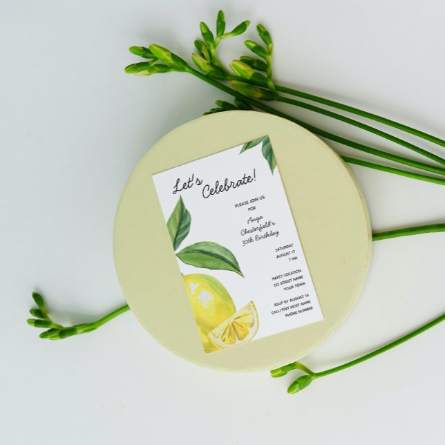 Convite de aniversário de Lemon (Criador carregado)