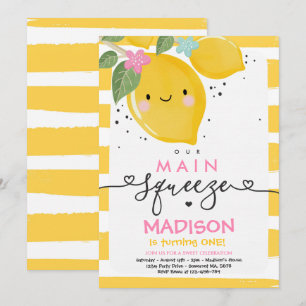 Convite de Aniversário de Lemon Nosso Principal F