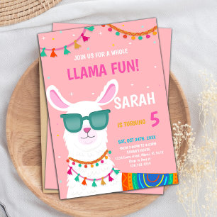 Convite de aniversário de Llama, Convite de Llama