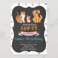 Convite de aniversário de loja de poetas