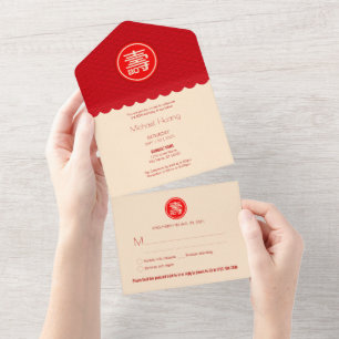 Convite de Aniversário de Longevidade Chinês Tudo