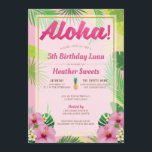 Convite de Aniversário de Luau Kid<br><div class="desc">Se você precisar de cores personalizadas ou assistência para criar seu design, fique à vontade para entrar em contato comigo em zazzlepartydepot@gmail.com. Estou ansioso para ouvir de você!</div>