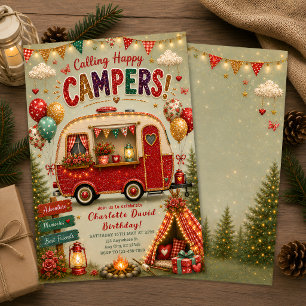Convite de Aniversário de Luxo Glamping