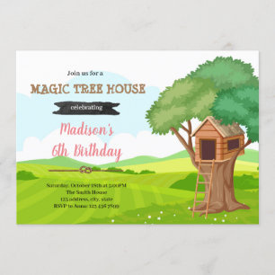 Convite de aniversário de Magic Treehouse