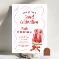 Convite de aniversário de Melancia de Verão