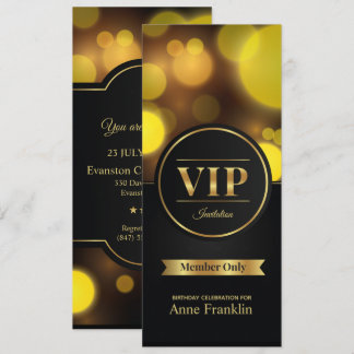 Convite de aniversário de membro VIP apenas