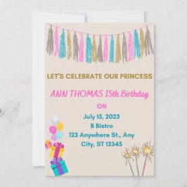 Convite de Aniversário de Menina