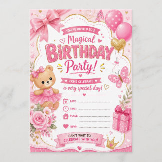Convite de aniversário de menina