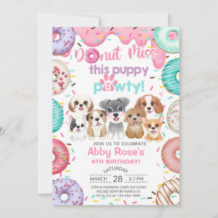 Convite de aniversário de menina cachorrinho filho