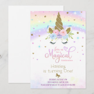 Convite de aniversário de menina Celebração Mágica