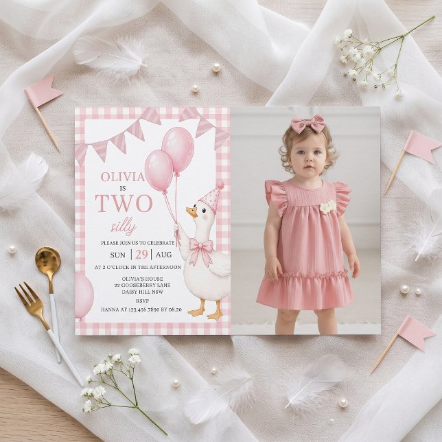 Convite de Aniversário de Menina com Xadrez Rosa B (Criador carregado)