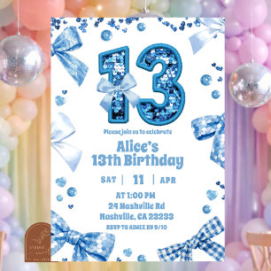 Convite de Aniversário de Menina de 13 anos com La