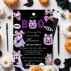 Convite de Aniversário de Menina no Halloween Past