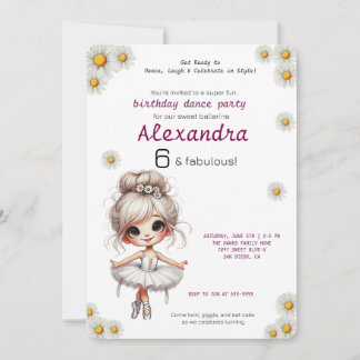 Convite de aniversário de menina Quirky