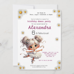Convite de aniversário de menina Quirky