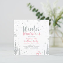 Convite de Aniversário de Menina Tema Natal Magico