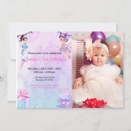 Convite de Aniversário de Meninas Engraçado Fofo |